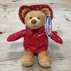 Mary Meyer Teddy Bear “Claws for Paws” NWT red raincoat rain hat lobster
